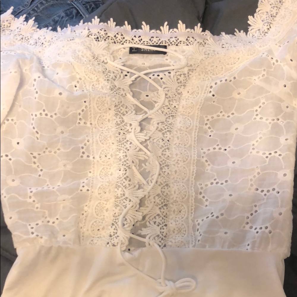 White lace bodysuit